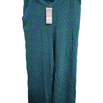 Womens Ankle Length Pants Blue / Green / Multicoloured 