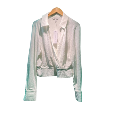 Forever New Womens  Size 16 Long Sleeve Top Off White 