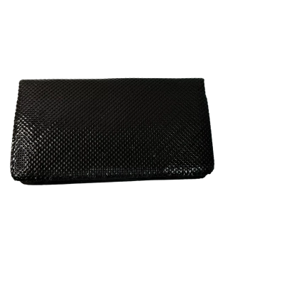 Glomesh Womens Clutch / Purse Black  / Gold 
