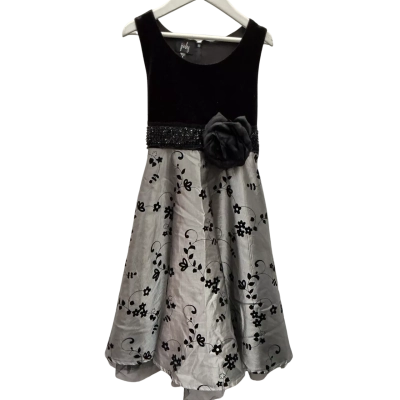 Pinky Formal dress - Black / Floral / Silver - excellent pre loved condition 