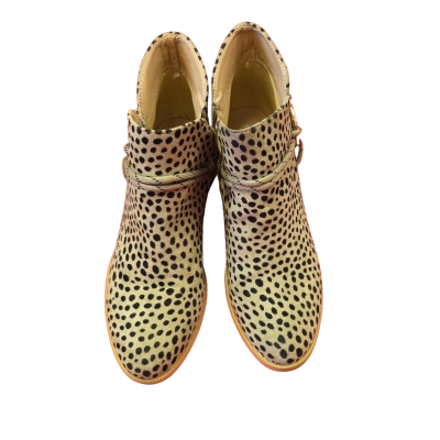  Womens  Size 38 Animal print Laguna Quays Resort Sage Cheetah Ankle Boots RRP: $99.00