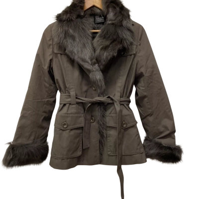  Womens  Size M short style Trenchcoat Brown / Khaki 