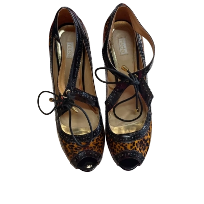 Nude Womens  Size 10 Heels Animal print / Black  / Orange 