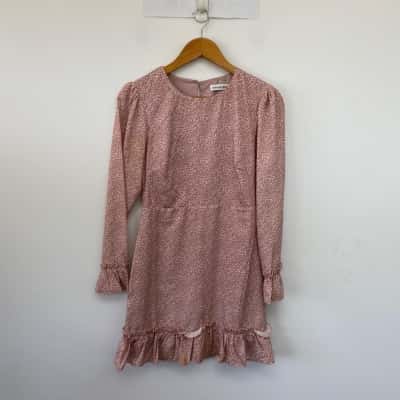 Atmos&Here Dusty Pink Long SLeeve Mini Dress Size 8 