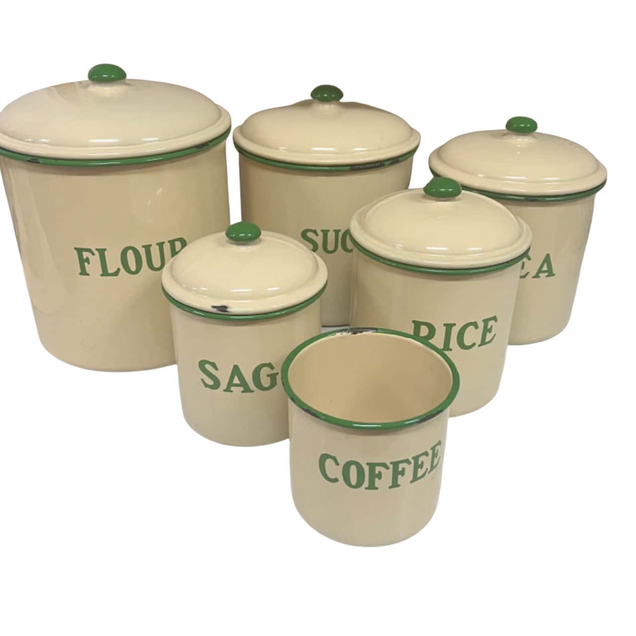 Vintage canister set of 6 just divine(s)