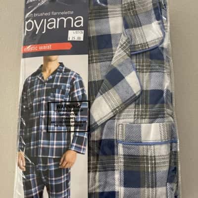  Lowes Mens Blue soft brushed flannelette pyjama
