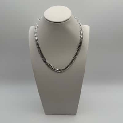 Vintage W.Germany 40cm Silver Tone Choker Necklace 