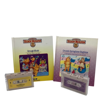 2 x Vintage Teddy Ruxpin Book & Cassettes. (Coll)