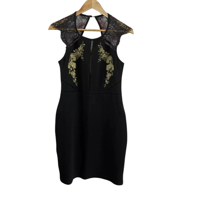Caroline Morgan Womens  Size 12 Cocktail Dress Black/Gold