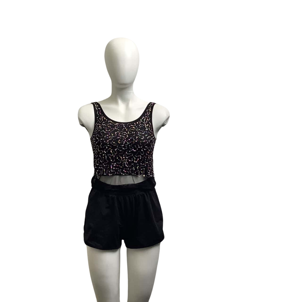 Divided H&M Womens Size US2 Embellished Tank Black Mix