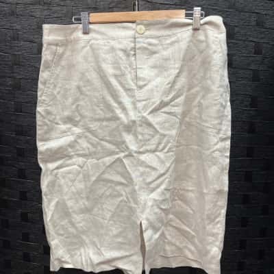 Sportscraft Womens  Size 14 Midi Skirt Beige 