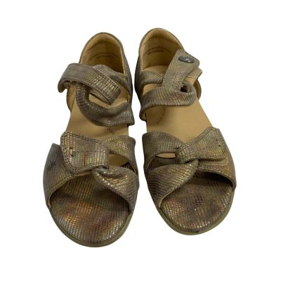 Ziera Womens  Size 36W Taupe Metallic Sandals 
