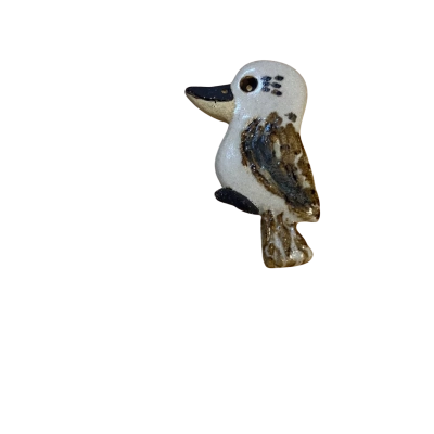 Handmade ceramic bird brooch