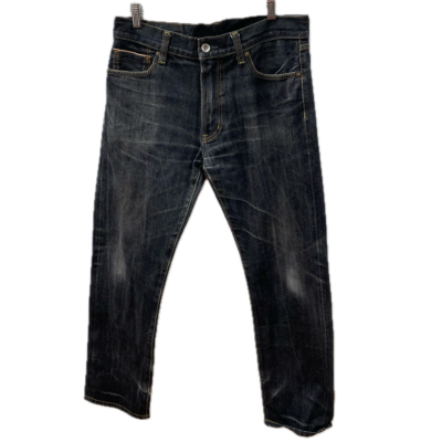 Uniqlo Mens  Size 34 Straight Leg Jeans Navy Blue 