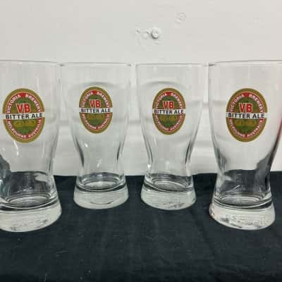 4 x Victoria Bitter (VB) beer glasses 