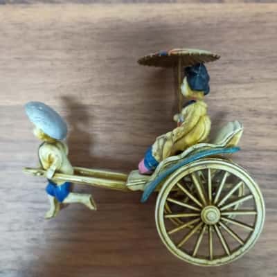 Vintage Japan Geisha On Rickshaw