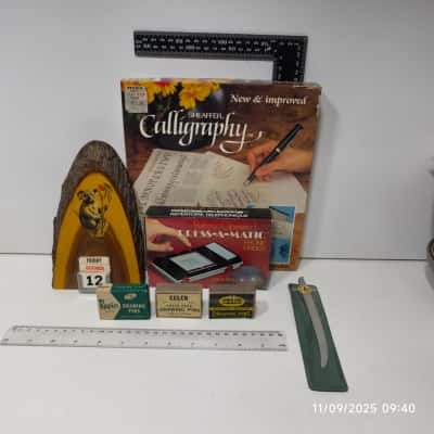7pcs Like New Vintage Stationary Desktop Accessories Bundle 