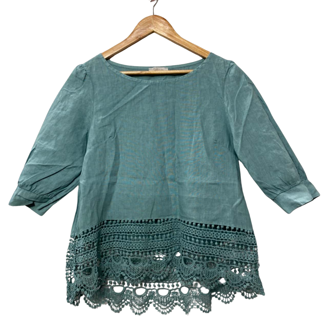 Women’s Bellambra Size S Teal Blue Linen Top(s)