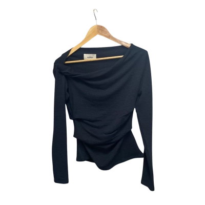 Unison Womens  Size XS Off-the-shoulder Top Black  