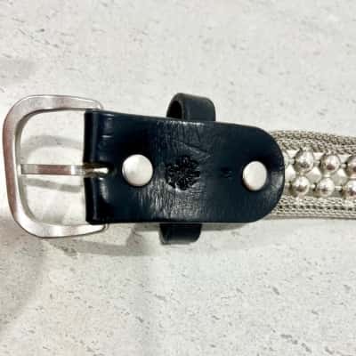 Metal Ball Chain Detail Leather End Belt- So unique 