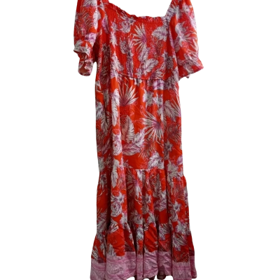 BNWT Rivers Womens Size 16 Floral Dress Orange / Pink  