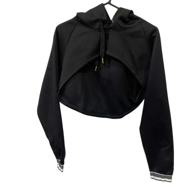 Puma Womens Varsity Crop Hoodie Black  RRP $65 Size XL