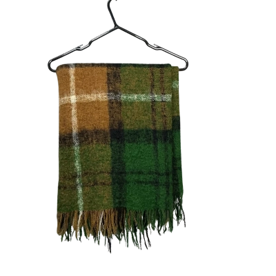 vintage St Albans "Loch Maree" pure mohair pile throw