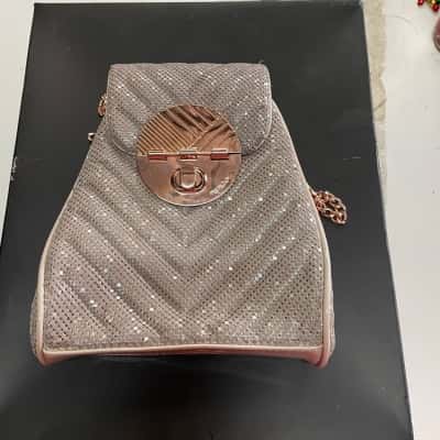 Mimco Womens Evening Bag Rose Gold / Silver 