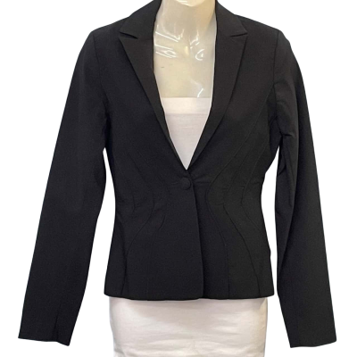 Events Womens Size 8 Peplum Jacket/Suit Jacket Black