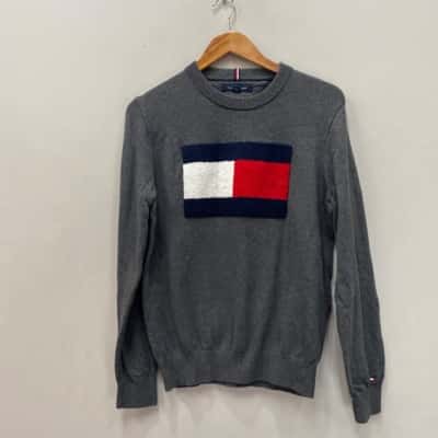 Tommy Hilfiger Mens  Size S Knit Crew Neck Jumper Grey 