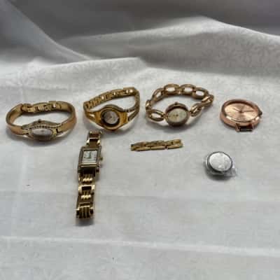  Womens  Various Watches Gold tone May need batteries 