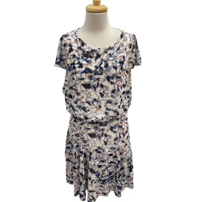 Reiss Annah Tiered Printed Dress.  Size 14. New with tags