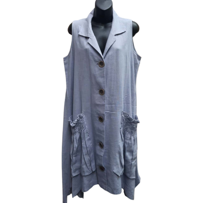 FOR CYNTHIA Size L Sleeveless Dress Tunic with Pockets