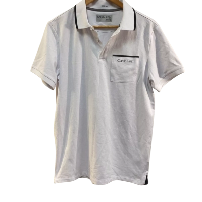 Calvin Klein Mens  Size S Polo Shirt White 