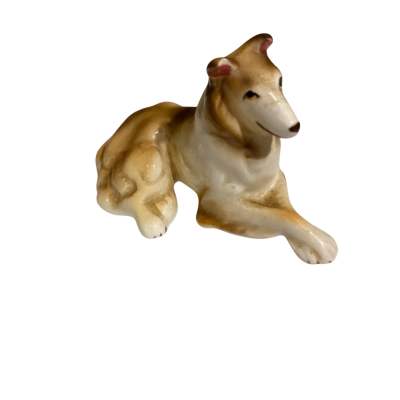 Vintage Porcelain Collie Dog Figurine 