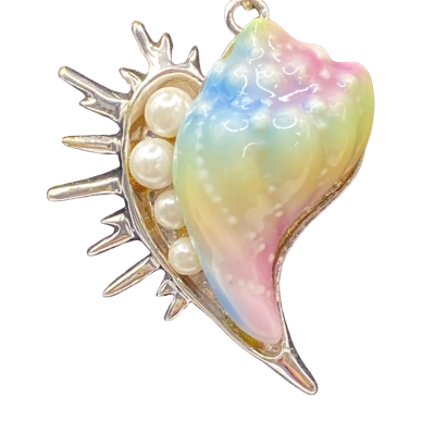  Womens Pendant Blue / Pearl / Pink  / Silver 