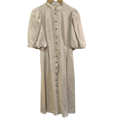 Sheike Womens  Size 10 Button Dress Khaki 