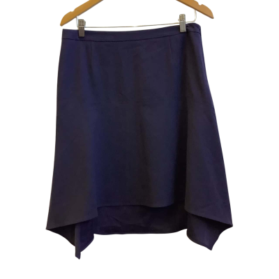 Brand New Saba Womens Size 14 Asymmetrical Midi Skirt Navy