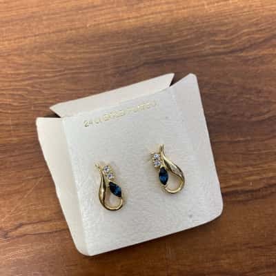 24ct gold plated stud earrings 
