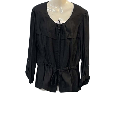  Womens  Brown Sugar Size 16 Bomber Jacket Black  