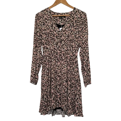 Forever New Size 8 Flower Print Long Sleeve Dress / Mini Dress 
