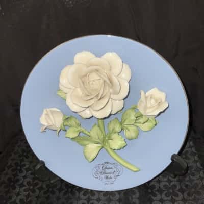 Franklin Mint Diana Princess of Wales White Rose Plate