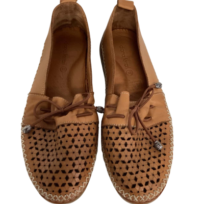 Diana Ferrari Bevil Tan Leather Women's Size 38 Flats