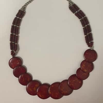 Red beaded necklace