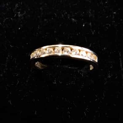  Womens 925 Silver Ring With White Stones