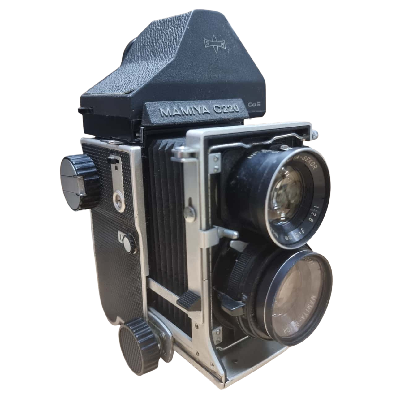 Mamiya C220 Professional Camera, Mamiya Cds PrismView Finder, Removable Double Lense 80mm(s)