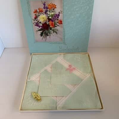 Boxed Set of 6 Linen Handkerchiefs