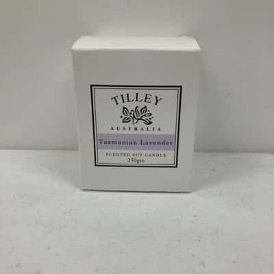 Tilley Australia Tasmania Lavender Scented Soy Candle 250gm NEW