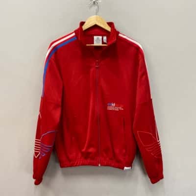 Adidas Primeblue Mens  Size XS Performance Jacket Red 