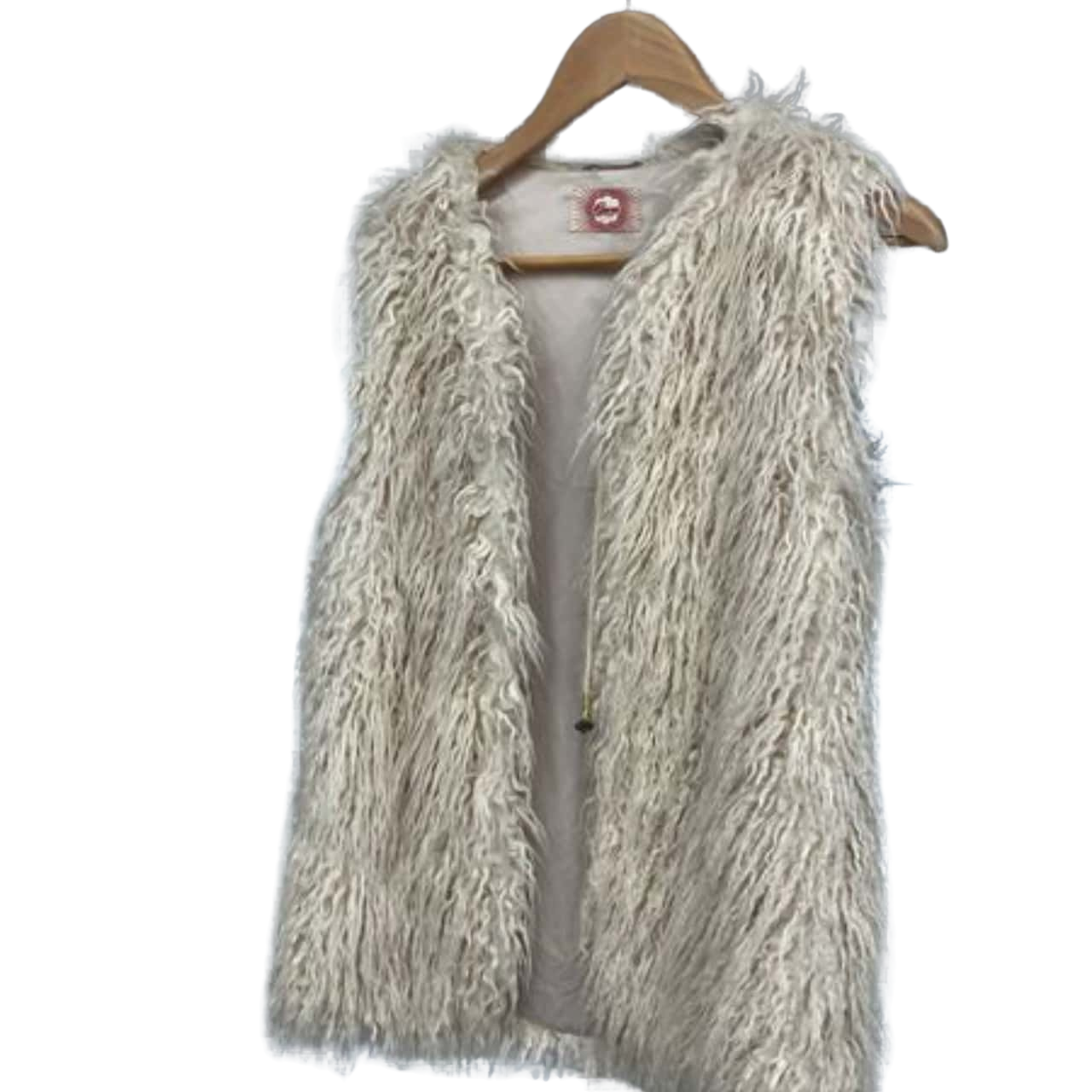 Fuzzy Cream Vest